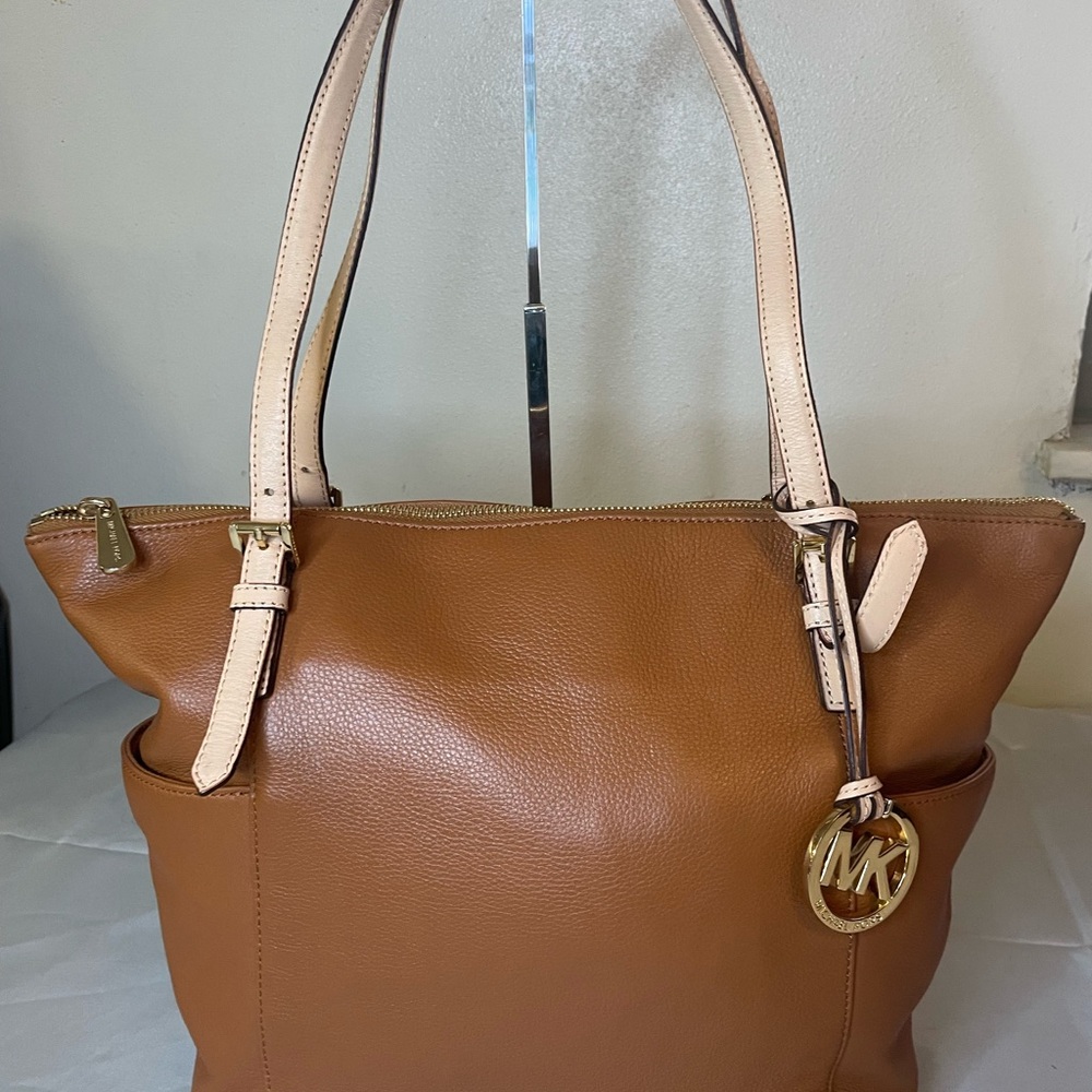 Michael Kors Tan Leather Tote Bag Authentic Michael Kors Purse!!! #0087